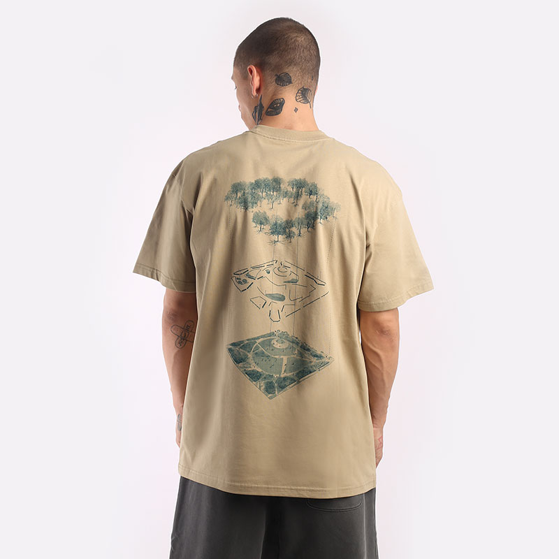 мужская бежевая футболка Carhartt WIP S/S Garden T-Shirt I032038-ammonite - цена, описание, фото 4